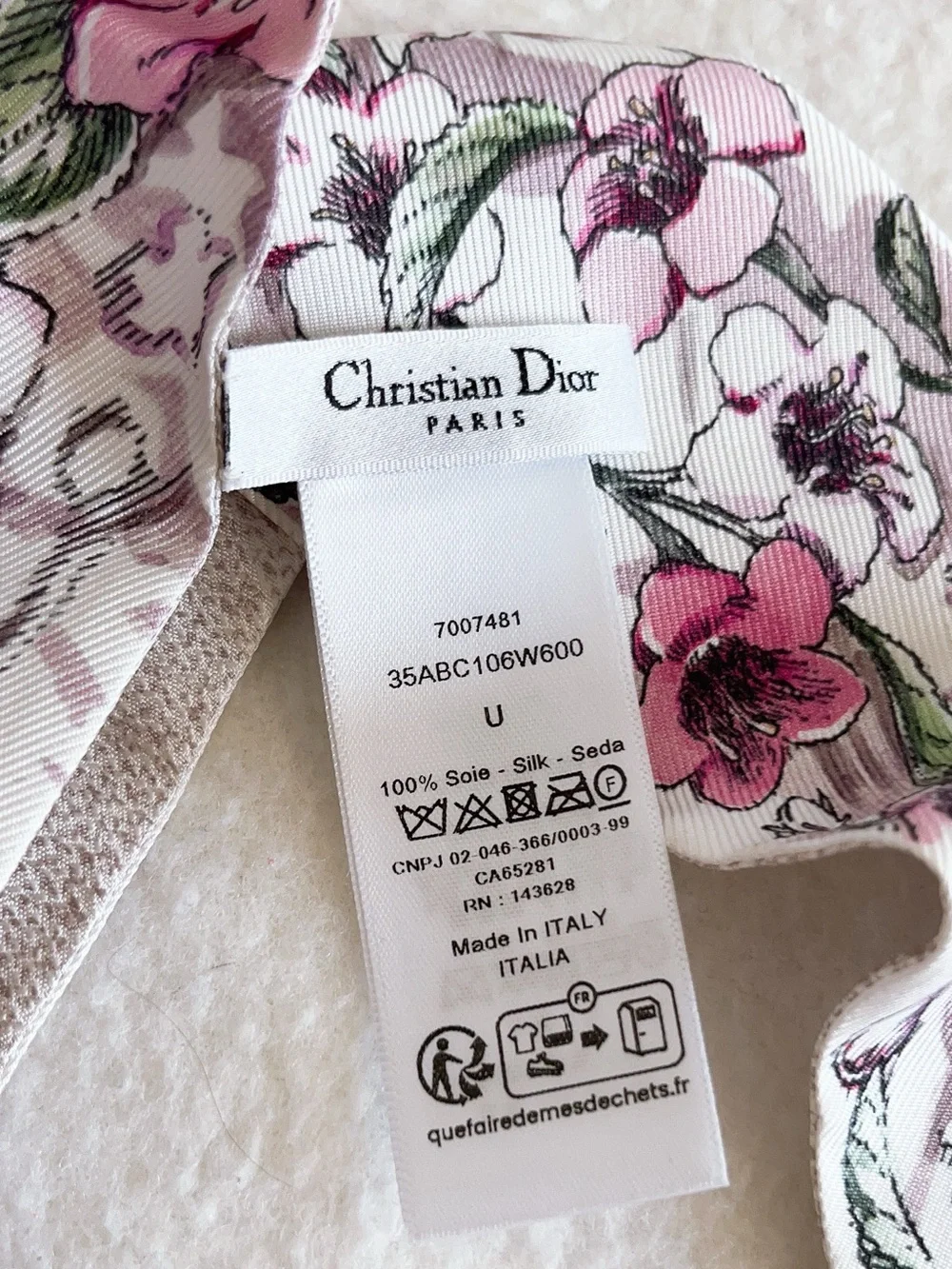 Dior Jardin D’hiver Mitzah Silk Scarf